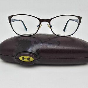 Morel Koali 7499K MB051 Brown Blue Cat Eye Eyeglasses Frame w/ Case France 51mm